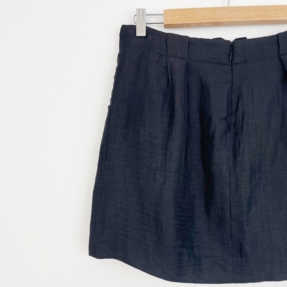 J. Crew Black Linen Charter Mini Skirt Size 2 - Picture 7 of 9